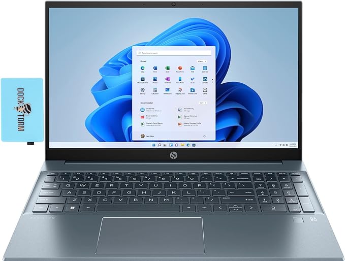 HP Pavilion 15t-eg200 15.6" FHD IPS Business Laptop (Intel i7-1255U 10-Core 1.70GHz, 32GB RAM, 2TB PCIe SSD, Intel Iris Xe, Backlit KYB, Fingerprint, WiFi 6, BT 5.2, Win 11 Pro) Bundle w/DKZ Hub