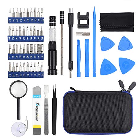 Justech 58 in 1 Precision Screwdriver Set Magnetic Driver Kit with Muti 40 Bits, Professional Mini Portable Repair Tool Kit with Portable Bag for iPhone iPad PC MacBook Xbox