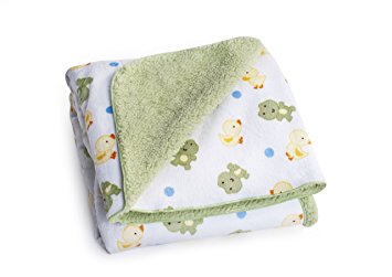 Carter's Velour Sherpa Blanket, Frog and Duck (Discontinued by Manufacturer)