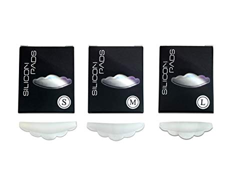 Dolly's Lash Silicon Pad (3 Boxes of Small, Medium, & Large) (10pcs in a Box, 1 Box of Each Size)