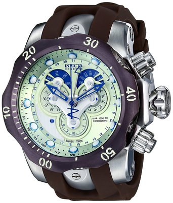 Men's 14461 Venom Analog Display Swiss Quartz Brown Watch