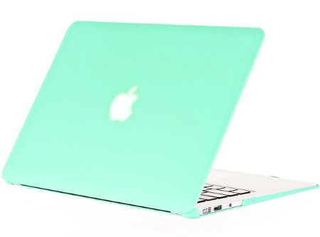 Kuzy - AIR 13-inch MINT GREEN Rubberized Hard Case for MacBook Air 13.3" (A1466 & A1369) (NEWEST VERSION) Shell Cover - Mint Green