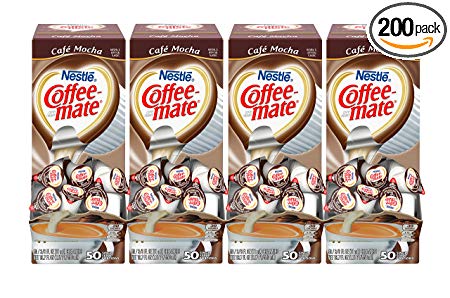 Nestle Coffee-mate Coffee Creamer, Cafe Mocha, liquid creamer singles, Pack of 200