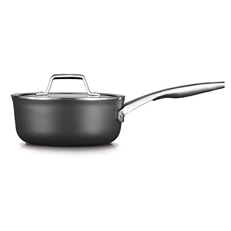 Calphalon 2029645 Premier Hard-Anodized Nonstick 1.5-Quart Saucepan with Cover, Black