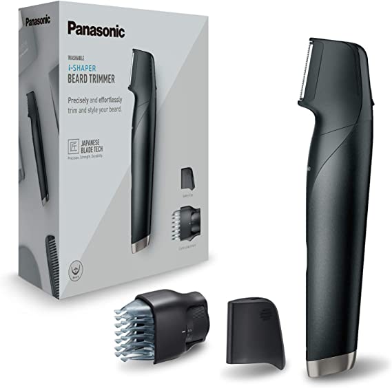 Panasonic ER-GD51-K503 Design Trimmer, Washable, 3-in-1: Shaver and Beard Designer, Black