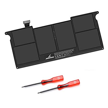 Amanda A1406 A1495 Battery Replacement for Apple MacBook Air 11 inch A1370 (2011 Version) A1465(Mid-2012 Mid-2013 Early-2014) MC968 MD223 MD711 [7.3V/35Wh]