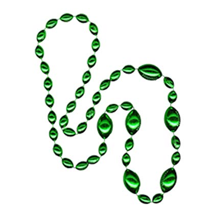 Jumbo Football Beads Green 2 Piece