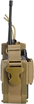 Viperade Versatile Radio Holder Case Interphone Pouch, Adjustable Storage Tools Pouch, Multi-Functional Tactical Molle Two Way Radio Holster, Walkie Talkie Heavy Duty Holder Case