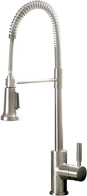 Premier 120334 Essen Single-Handle Commercial-Style Pull-Down Kitchen Faucet, PVD Brushed Nickel