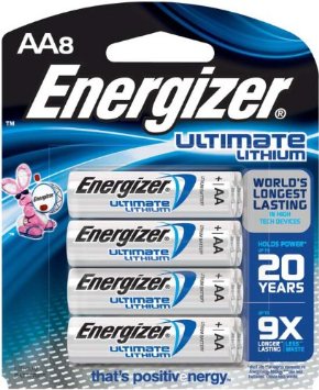 Energizer L91BP-8 Ultimate Lithium AA Batteries (8-Pack)