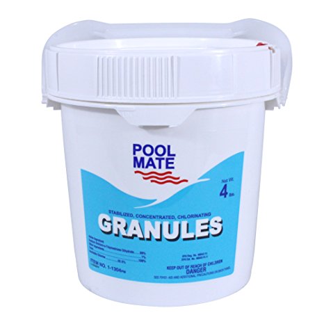 Pool Mate 1-1304 Stabilized/Concentrated/Chlorinating Granules, 4-Pound