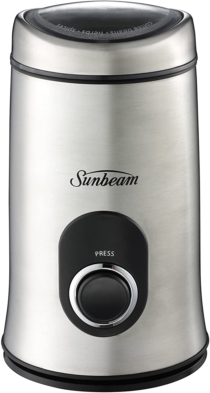 Sunbeam Multigrinder II | Coffee Grinder, Herb Grinder & Spice Grinder | 165W | One-Touch Control | Brushed Stainless Steel