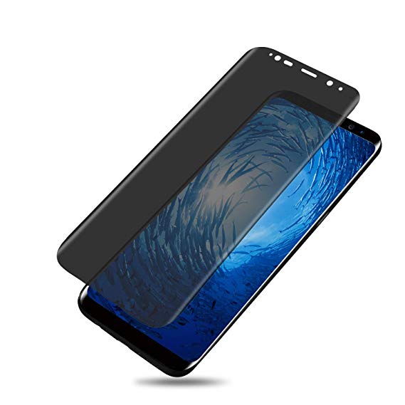Top Canyon Samsung Galaxy S8 Plus Screen Protector, Galaxy S8 Plus Privacy Screen Protector, Galaxy S8 Plus Privacy Tempered Glass Anti-Spy [3D Curved] [Case Friendly]