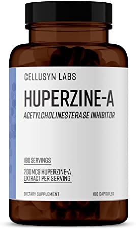 Cellusyn Labs Huperzine-A 180 Capsules - 200 MCG of Huperzine-A Extract Per Serving