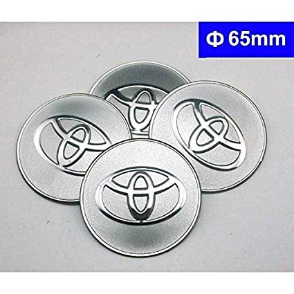 Lookjind 4pcs 65mm Car Styling Accessories Emblem Badge Sticker Wheel Hub Caps Centre Cover Toyota Corolla RAV4 Camry Crown Prius REIZ VIOS Yaris EZ VENZA Highlander Alphard PREVIA