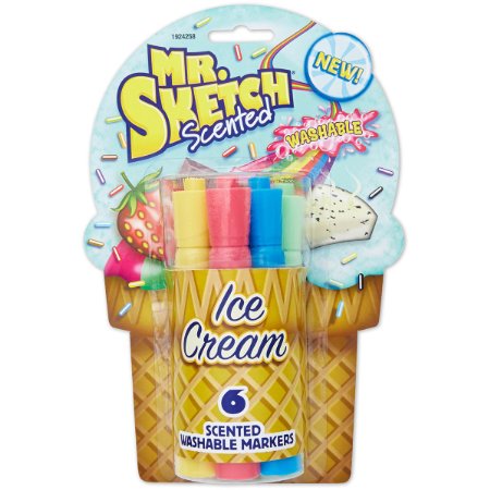 Mr.Sketch Scented Washable Marker Set 6/Pkg-Chisel Ice Cream