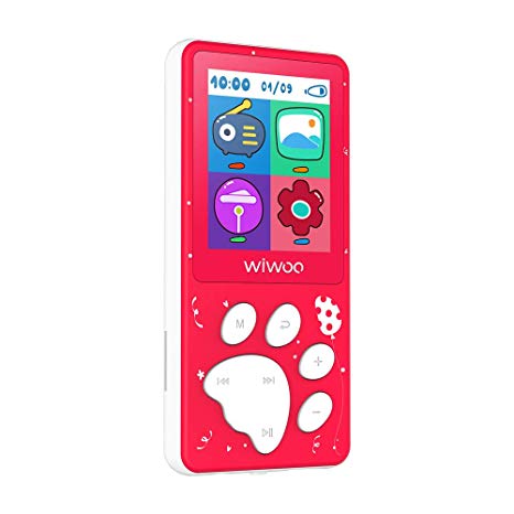 Wiwoo MP3 Player for Kids, Portable 8GB Music Player with FM Radio Voice Recorder, Ebook, Expandable Up to 128GB