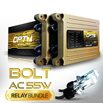 Bolt AC 55w Hi-Power HID Kit - All Bulb Sizes and Colors - Relay Capacitor Bundle - 2 Yr Warranty [H4 (9003) Bi-Xenon - 5000K Bright White]