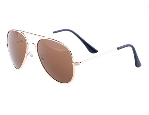 Kids Baby Aviator Sunglasses,Shileded Metal Frame Lenses for Boys/Girls 3-15 Age