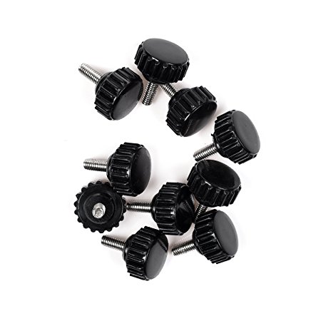 BCP 10-Piece M4x10mm Threaded Knurled Thumbscrew Grip Knobs Thumb Screw for Machinery Latche