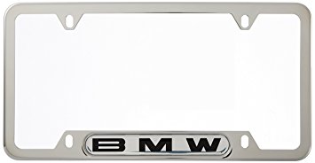 BMW License Plate Frame w/BMW Logo POLISHED stainless steel