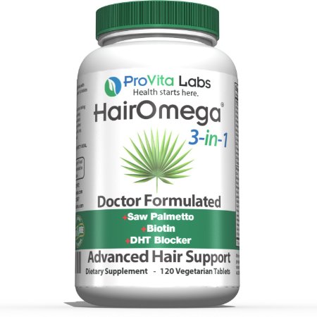 Hairomega 3-in-1 Dht-blocking, Nutrient Providing, Circulation Improving Hair Loss Supplement