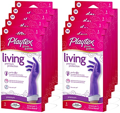 Playtex Living Drip-Catch Cuff Gloves, Medium 1 Pair (Pack - 10)