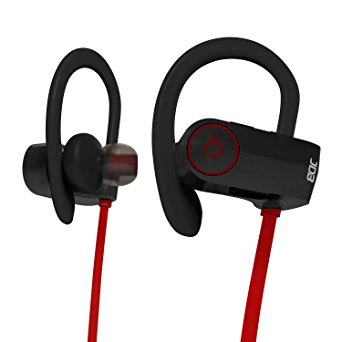 Sport Bluetooth Wireless Headphones, JDB Sports Running Sweatproof Wireless Headset Stereo Bass In-ear Earbuds, Ergonomic Earhook Design, 7 Hrs Play time with Mic for iPhone 7 / 7 Plus and Smartphones
