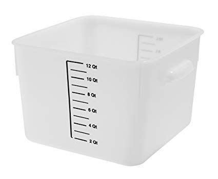 Rubbermaid Commercial Space Saving Food Storage Container, 18-Quart, White, FG9F0800WHT