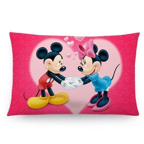 Custom Disney Mickey Mouse Pillowcase Standard Size 20x30 (Two Sides) Design for Kids Baby Zippered Pillow Cases Home Decorative