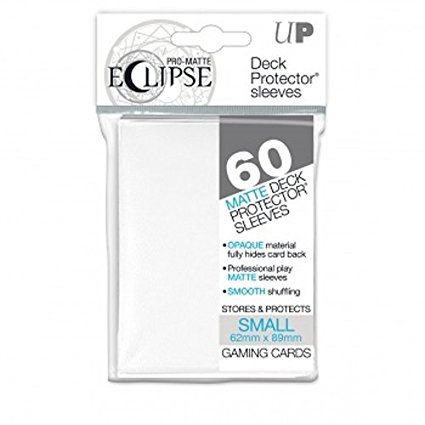 PRO-Matte Eclipse White Small Deck Protector sleeves (60 count pack)