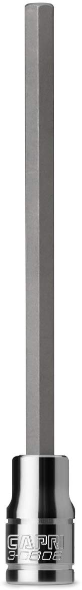 Capri Tools Long 5 mm Hex Bit Socket, 1/4-Inch Drive, Metric
