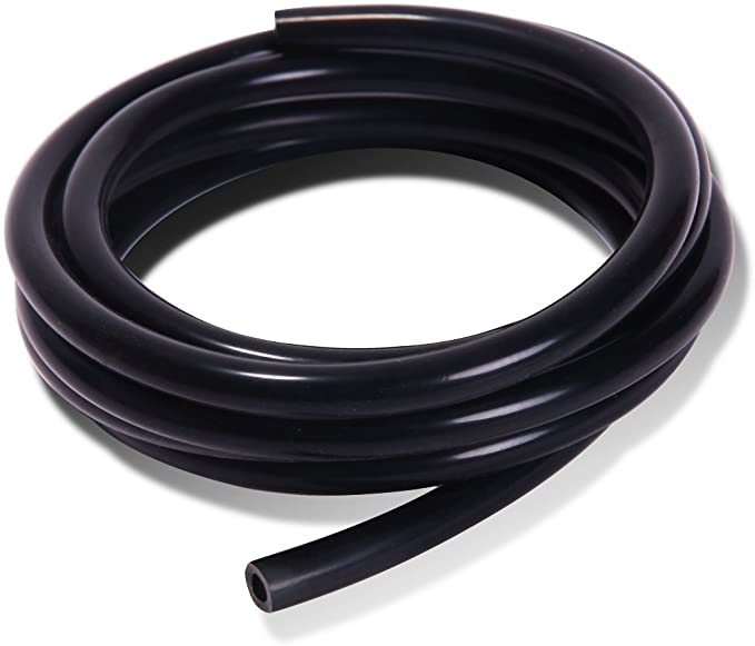 WISAUTO Black Color 10FT Length High Temperature Silicone Vacuum Tubing Hose ID 6MM