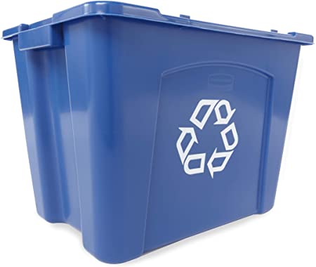 Rubbermaid Commercial Recycling Bin, 14-Gallon, Blue (FG571473BLUE)