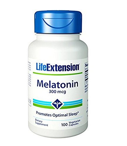 Life Extension Melatonin Vegetarian Capsules, 300 Mcgs, 100 Count