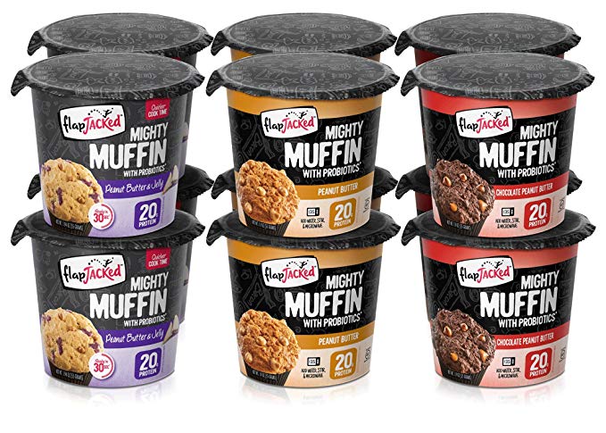 FlapJacked Mighty Muffins, Peanut Butter Lovers Variety (12 Pack)