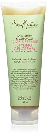 Shea Moisture raw shea and cupuacu frizz defense gel cream, 236 ml