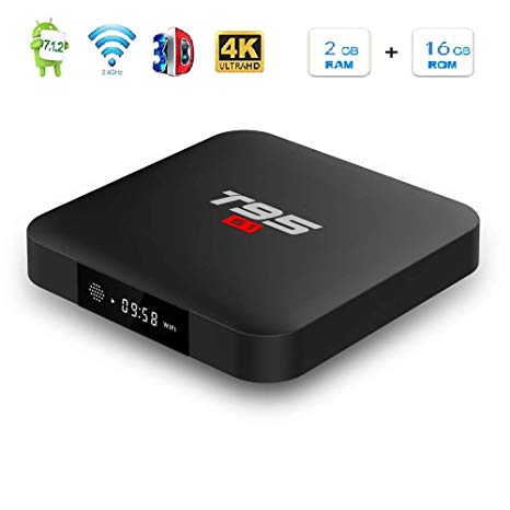 Android 7.1 tv Box,Sawpy T95 S1 Android 7.1 2GB RAM DDR3  16GB ROM eMMC 4K Smart TV Box 64bit Quad-core cortex-A53 with 2.4GHz WiFi