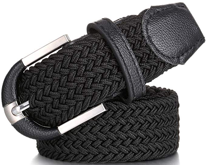 Mio Marino Elastic Belt for Men and Women - Woven Stretch Belt - Gift Box