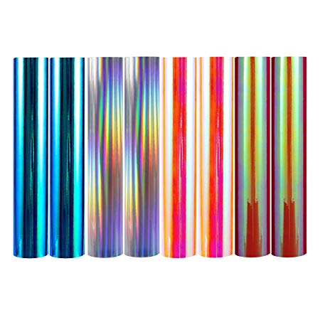 TECKWRAP Holographic Chrome Craft Vinyl Sheets, Sunrise Pack