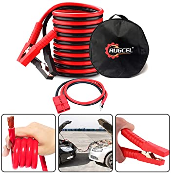RUGCEL Winch 4-Gauge Permanent Installation kit Jumper Battery Cables with Quick Connect Plug 30 Ft Booster Jump Start Allows You to Boost a Battery from Behind a Vehicle (30FT)