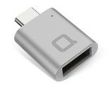 Worlds Smallest USB-C to USB-A Full Aluminum Mini Adapter Designed in Germany - Space Grey