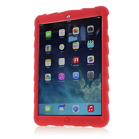 Apple iPad Air Bounce Skin Red Gumdrop Cases Silicone Rugged Shock Absorbing Protective Dual Layer Cover Case