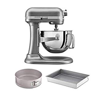 KitchenAid KL26M1XCMSL KitchenAid Professional 6 Quart Bowl Lift Stand Mixer with 2 Piece Bakeware Set, Silver