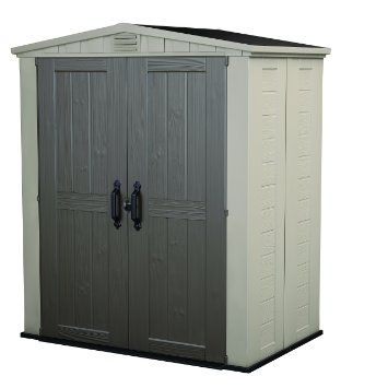 Keter Factor Large 6 x 3 ft. Resin Outdoor Backyard Garden Storage Shed