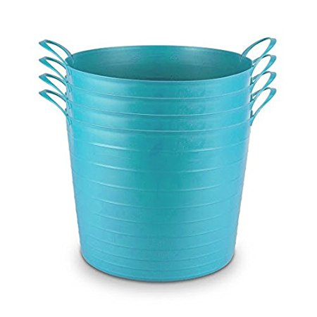 Keter Multi-Purpose 27-liter Flexible Tub Tote Turquoise Set of 4