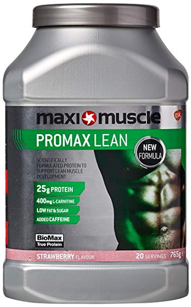 Maximuscle Promax Lean Protein Powder Formulated to Build Lean Muscle, Strawberry, 765 g