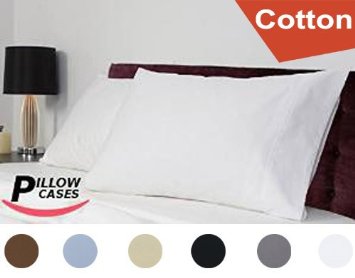 King Pure-Cotton Pillow Case Covers - 2-Pack each 20 inches x 40 inches White 100 Cotton for Maximum Softness and Easy Care Elegant Double-Stitched Tailoring - By Utopia Bedding