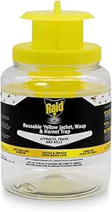 Raid Reusable Yellow Jacket, Wasp & Hornet Trap, Hanging Wasp Trap