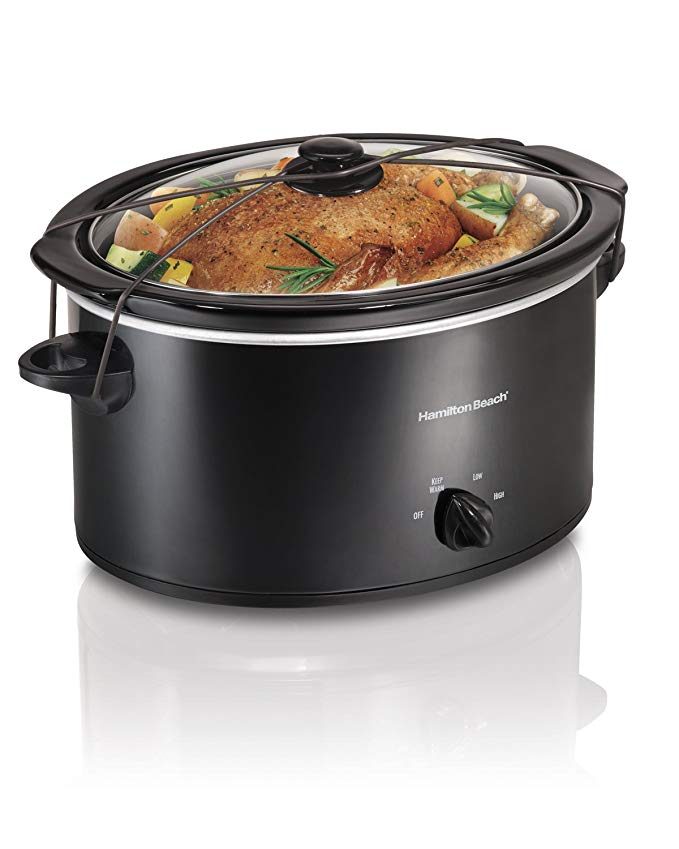 Hamilton Beach 885234004365 33256 Portable Slow Cooker, 5-Quart, Black